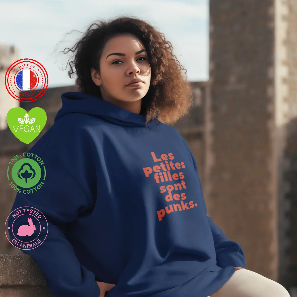 hoodie les petites filles sont des punks