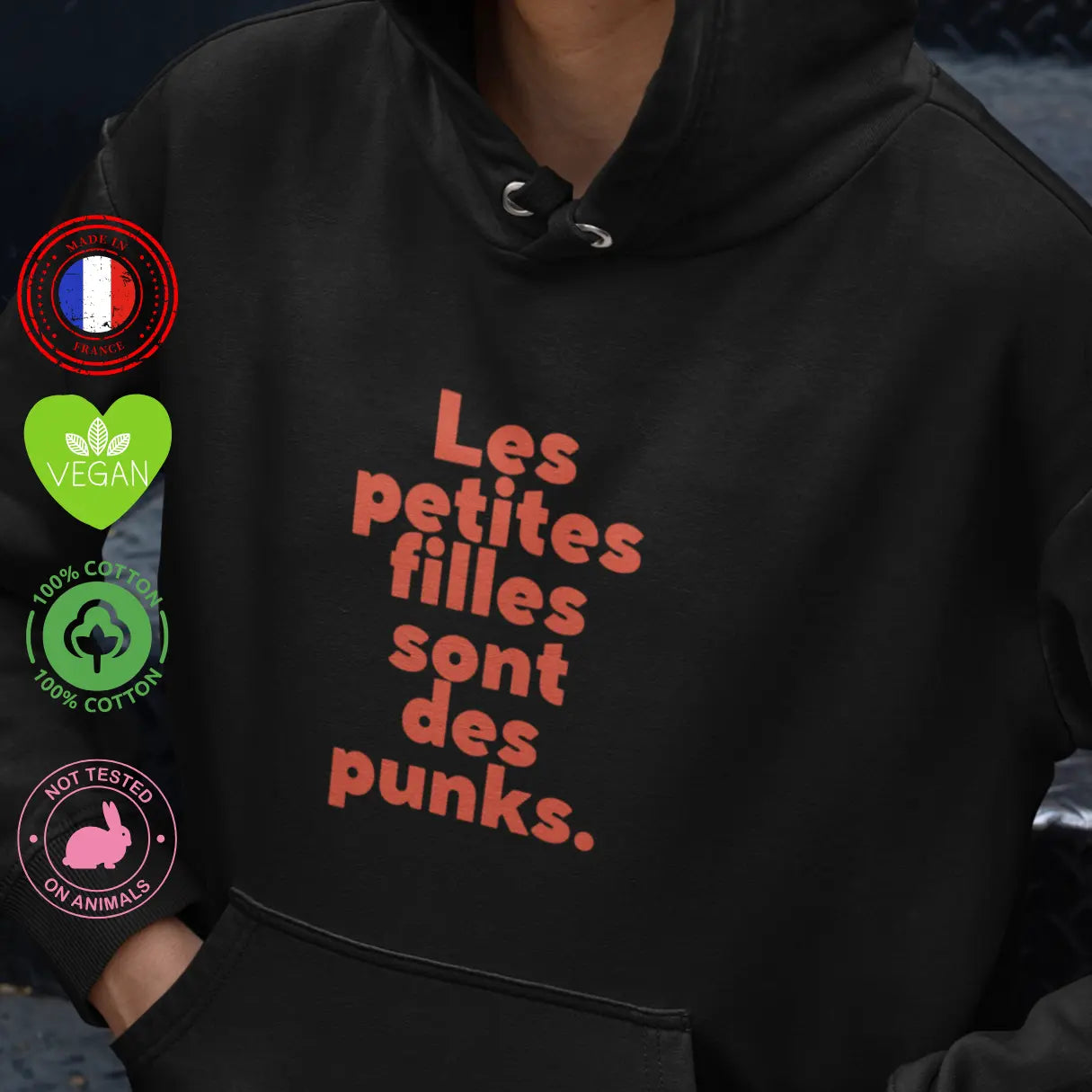 les petites filles sont des punks sweat à capuche