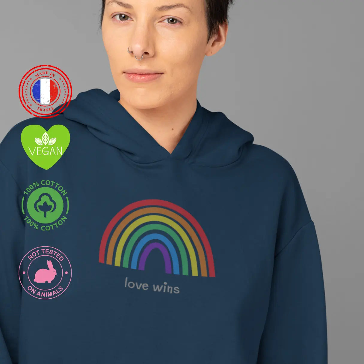 arc en ciel lgb sweat shirt à capuche
