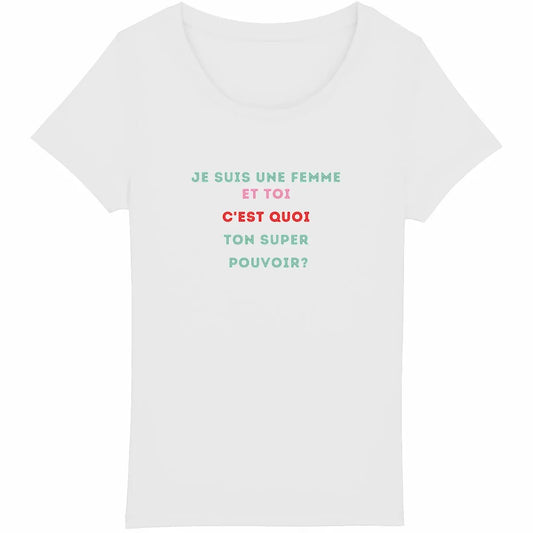 tee shirt je suis une femme - face_blanc