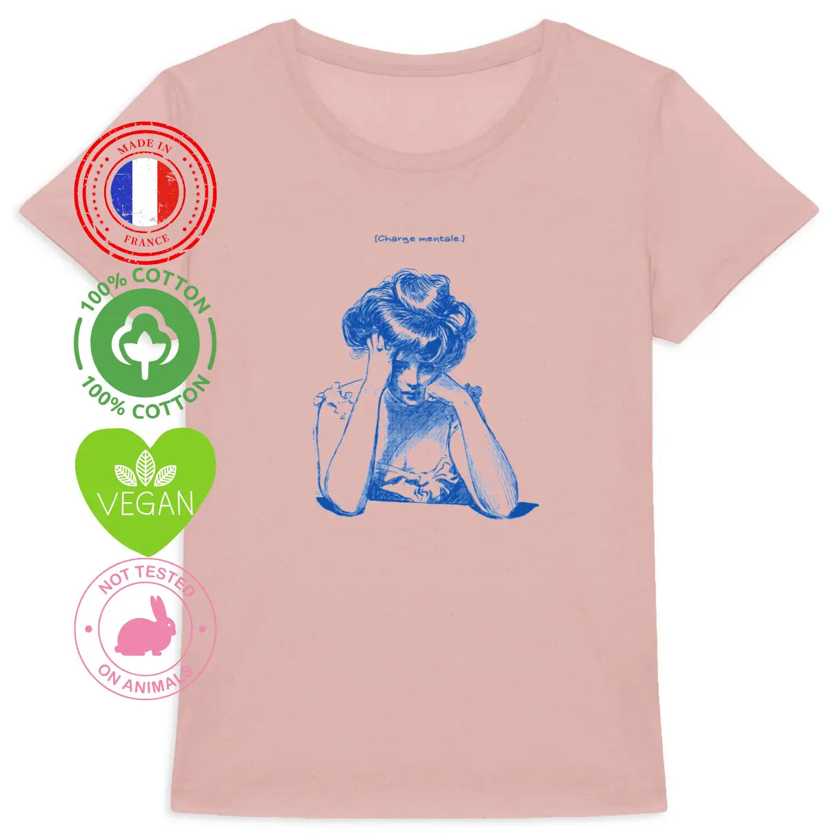 t shirt femme la charge mentale
