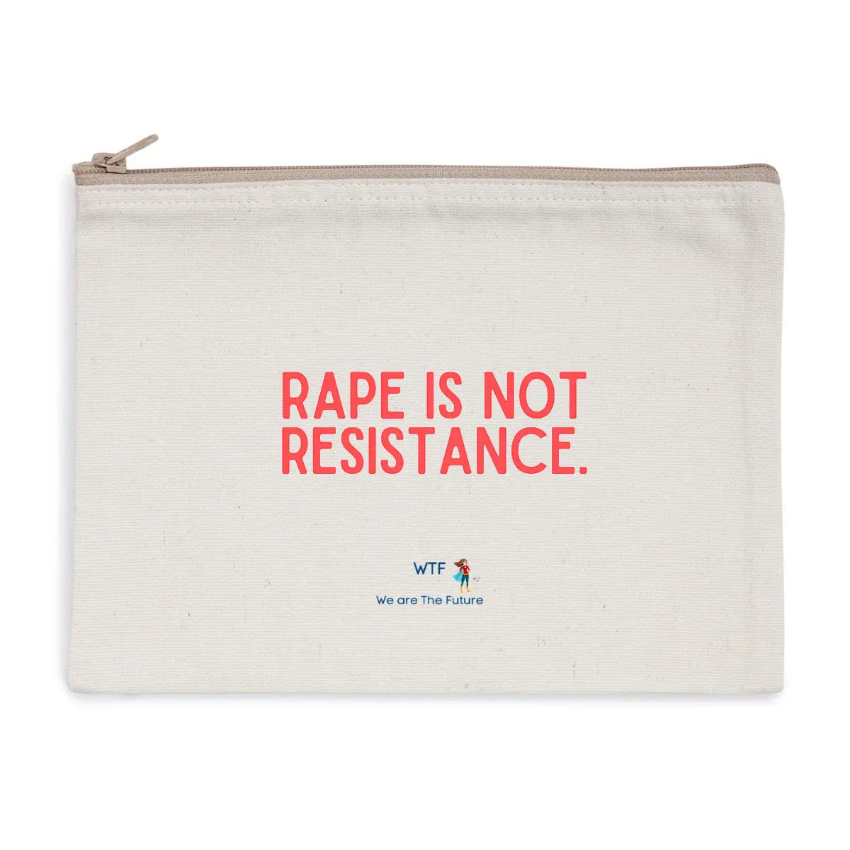 Trousse de toilette féministe : "Rape is not resistance"