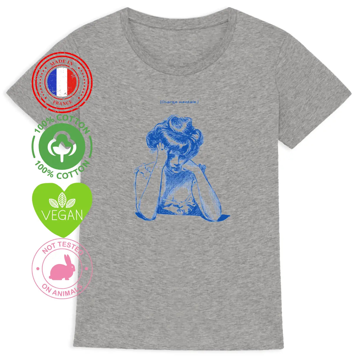 t-shirt femme la charge mentale des femmes
