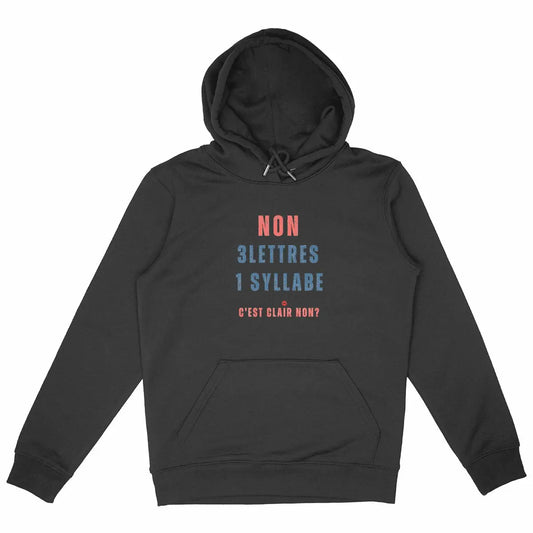 Sweat-shirt féministe noir avec slogan Girl Power