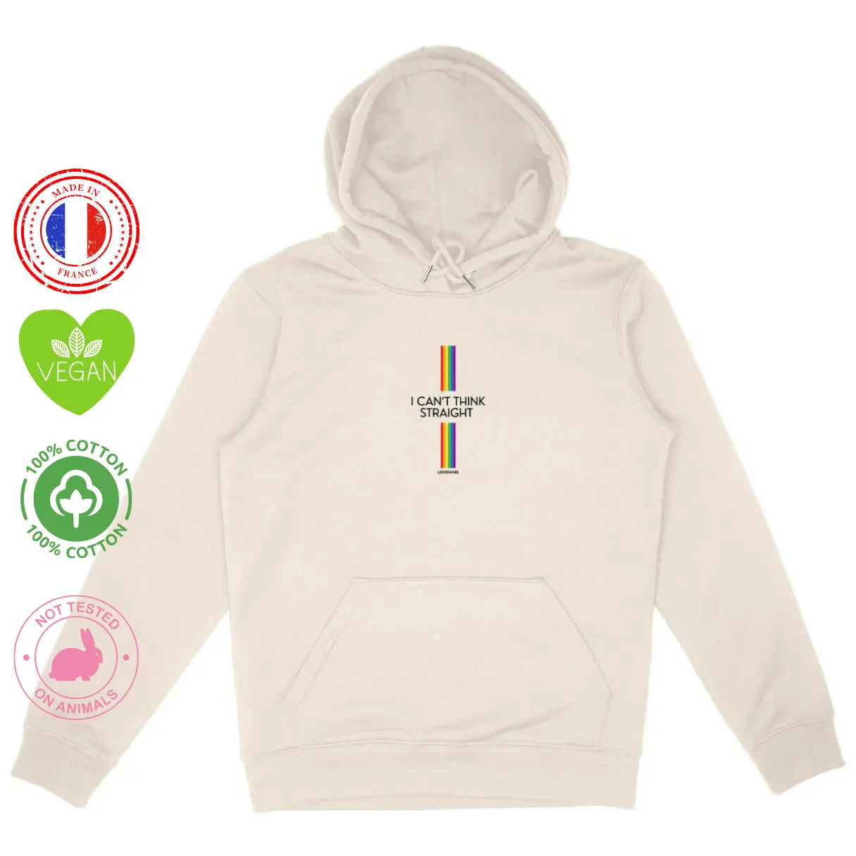 Sweat shirt Unisexe lgbtq I can't think straight