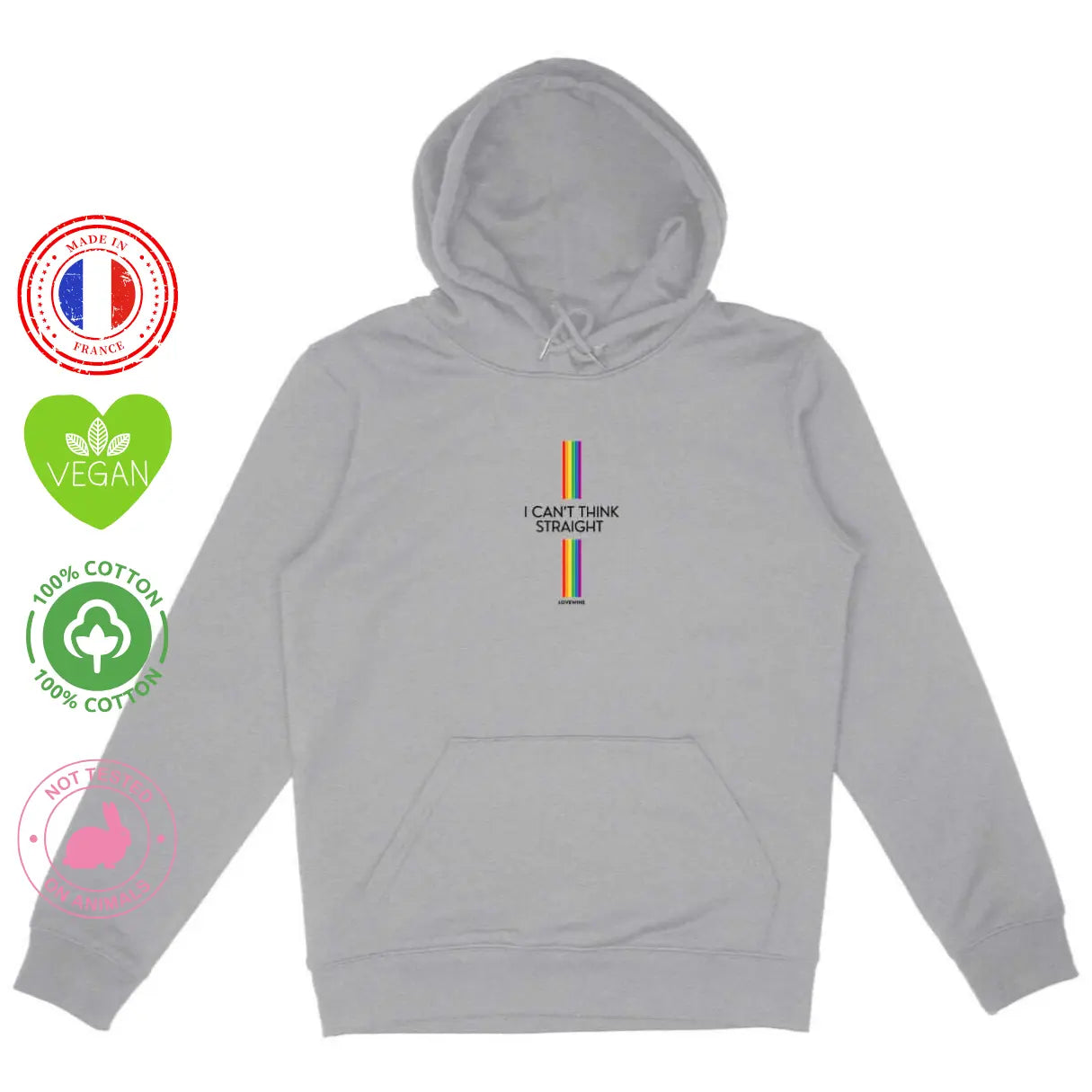 Sweat shirt Unisexe lgbtq I can't think straight