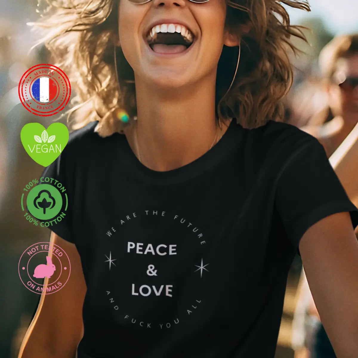 t shirt les voix de la paix Peace now