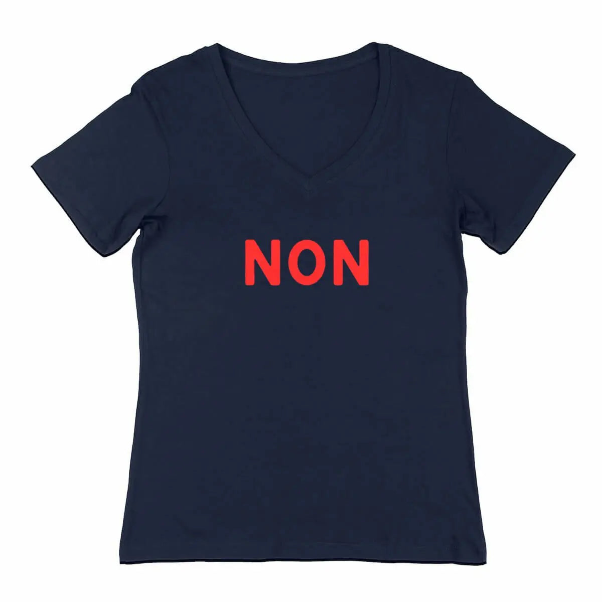 tee shirt féministe col v Non