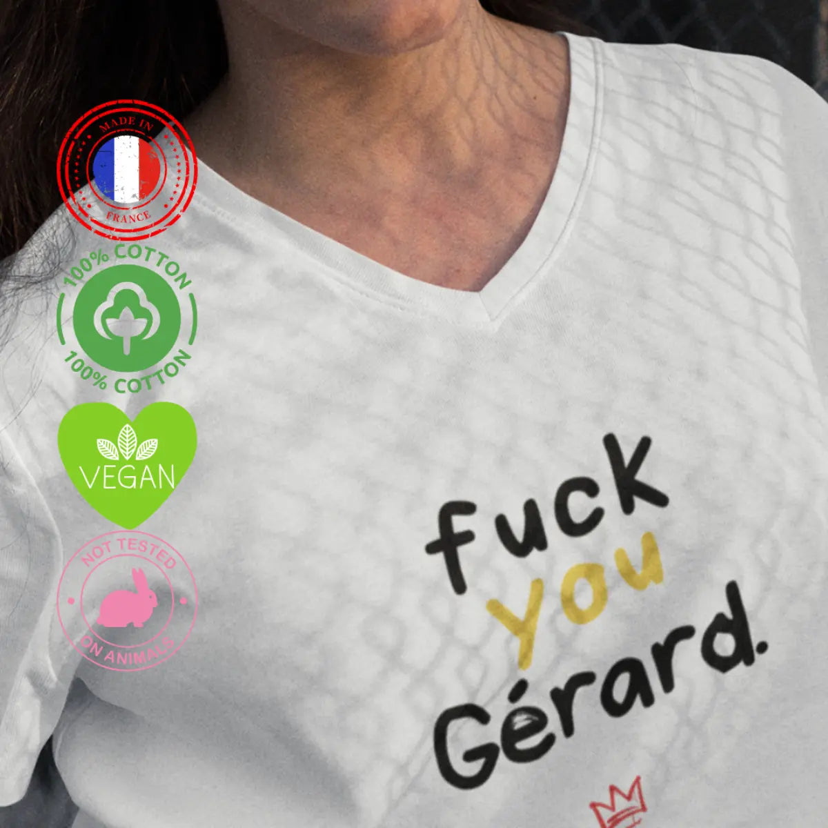 T shirt FEMME féministe fuck you gérard