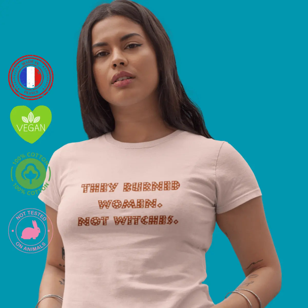 tee shirt féministes nous sommes les petites filles des sorcières que vous n'avez pas pu brûler