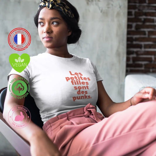 tee shirt féministe engagé et éthique Les petites filles sont des punks