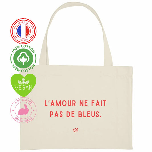 Tote bag féministe "L’amour ne fait pas de bleus" We are The Future