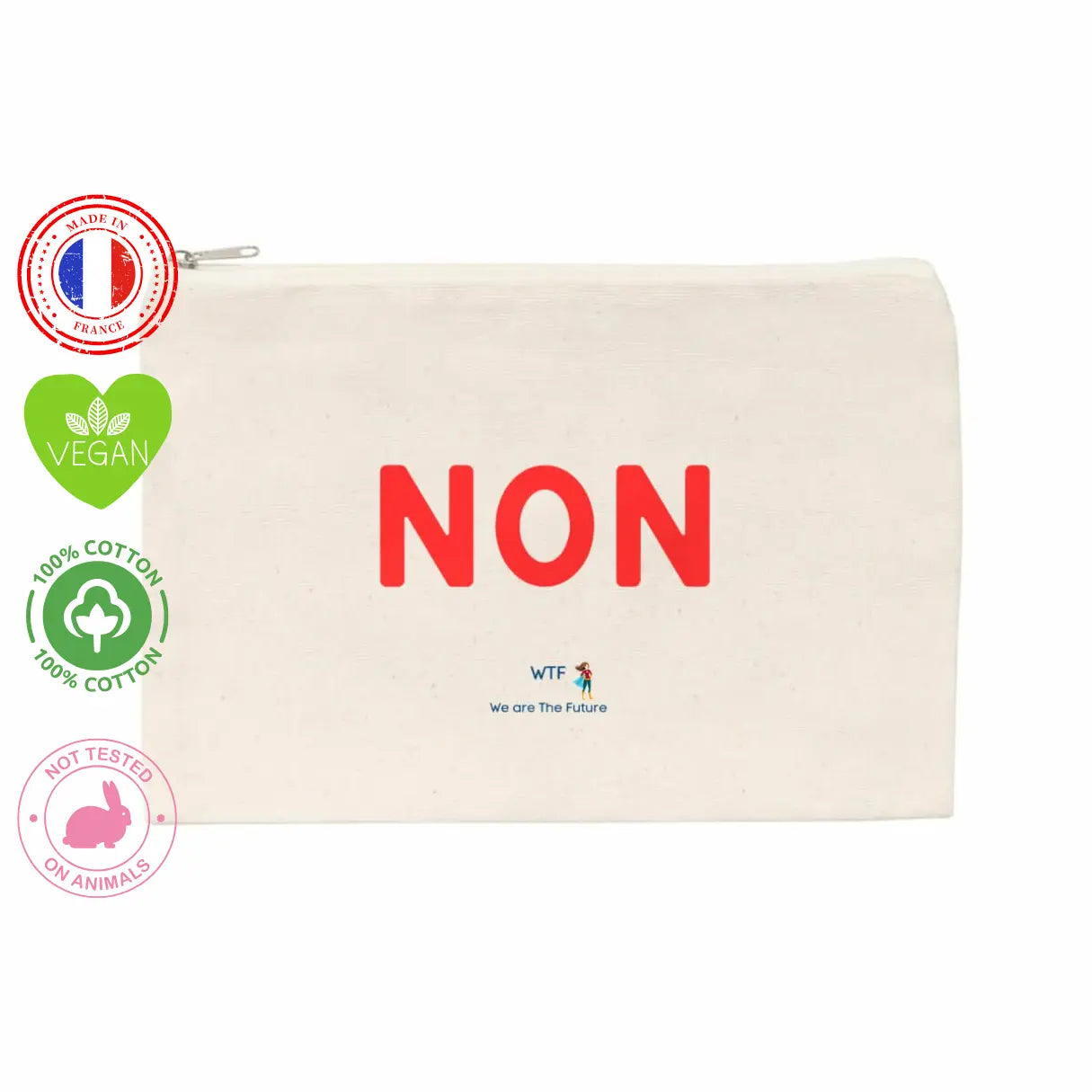Trousse de toilette féministe Non c'est Non