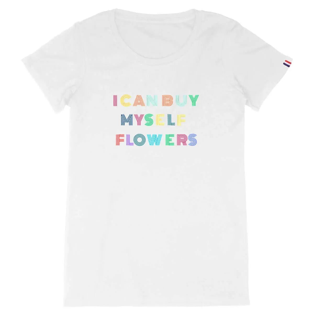 T-shirt féministe Miley I can buy myself flowers.