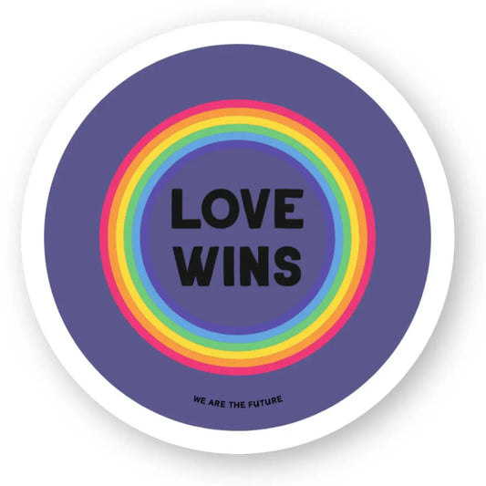 Sticker féministe Love wins