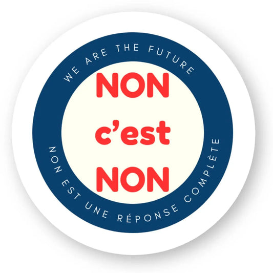 sticker feministe non c'est non