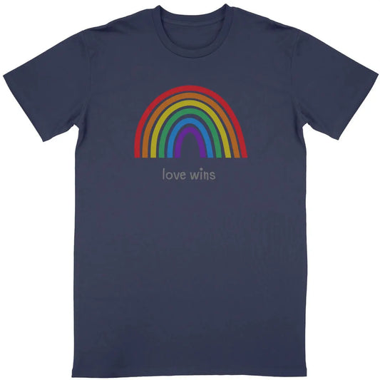 T-shirt rainbow pride love wins unisexe