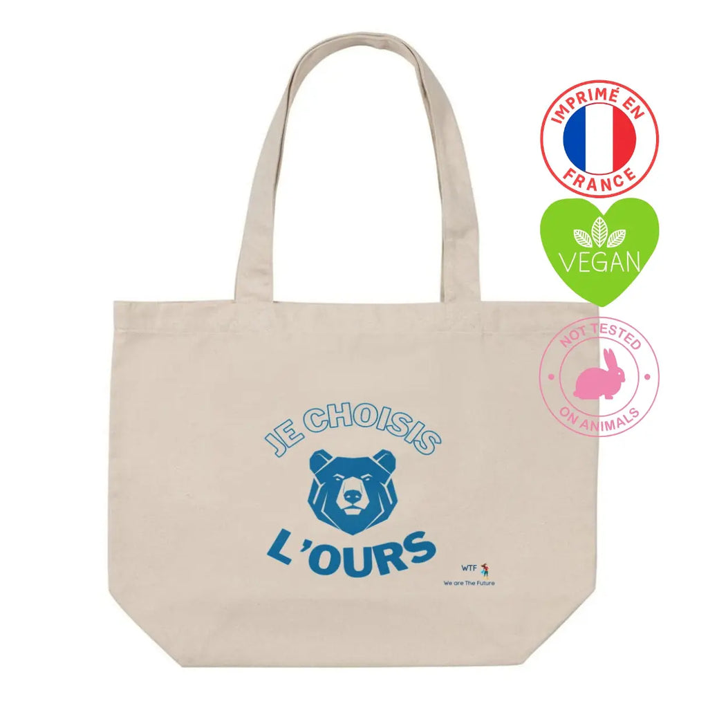 Grand Totebag "Je choisis l'ours"