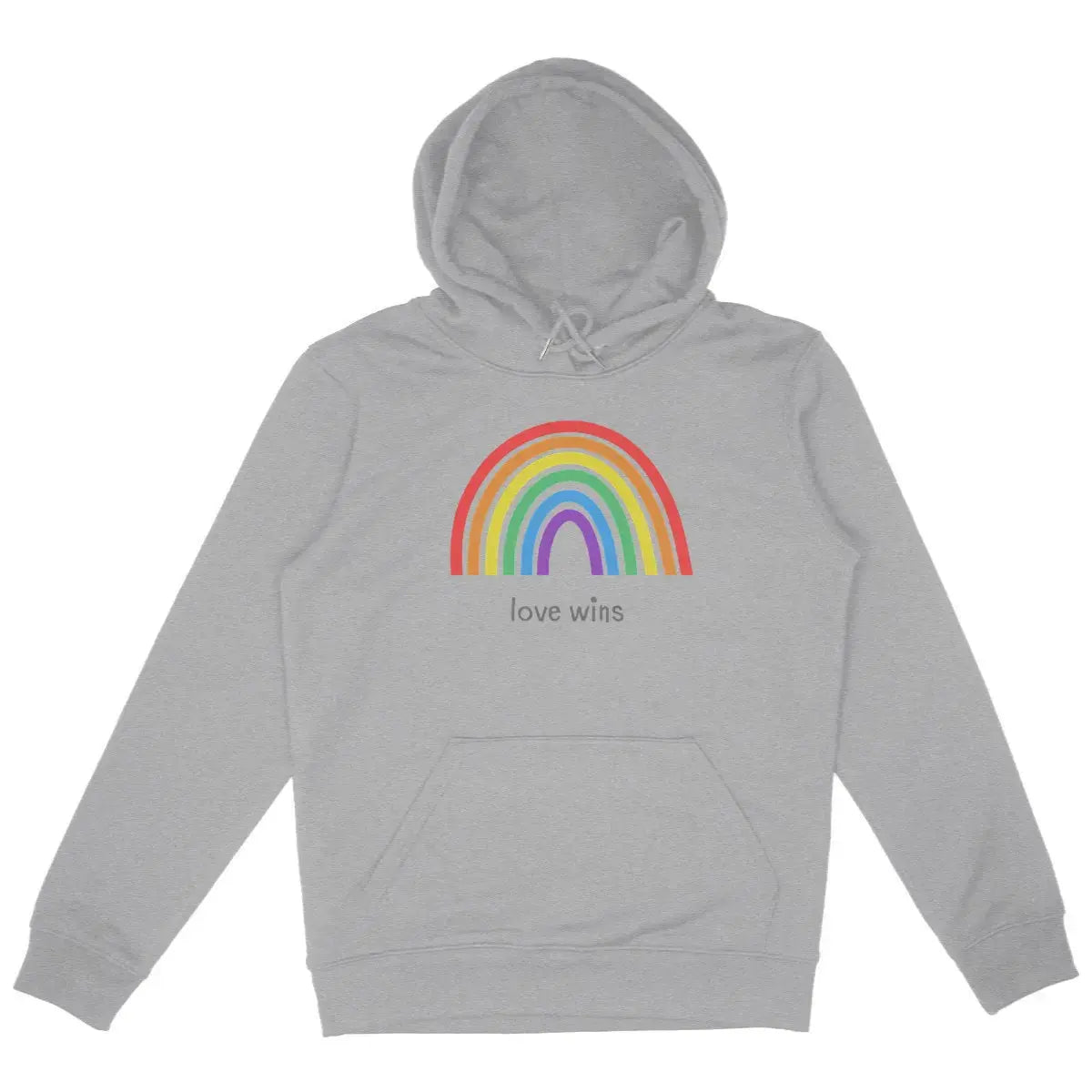 sweat shirt à capuche arc en ciel lgb love wins