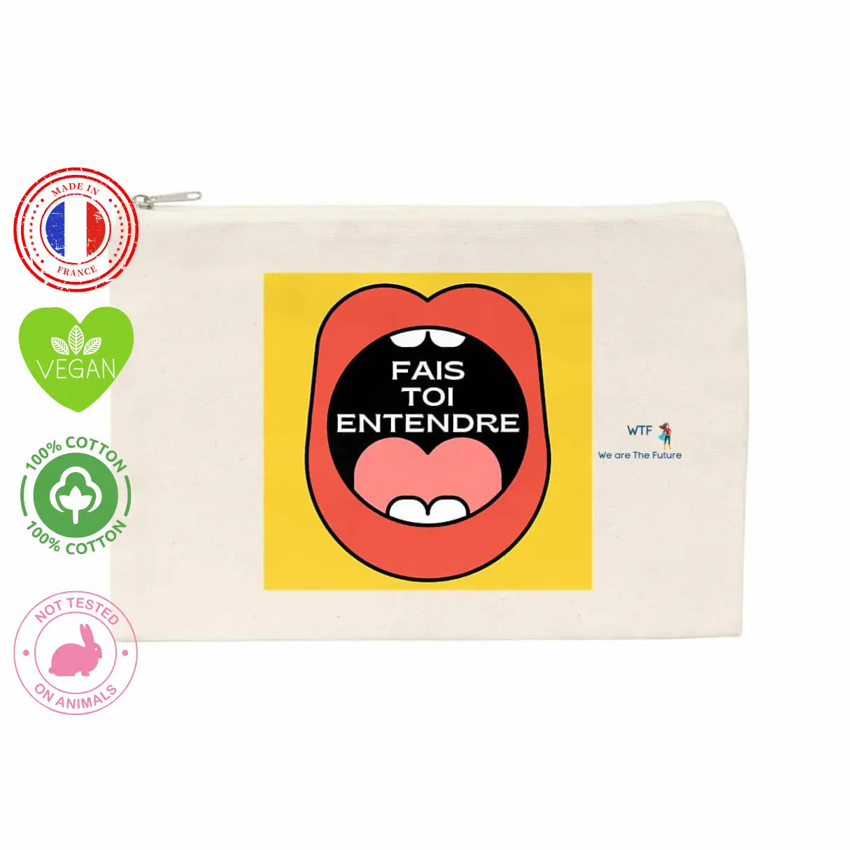 Pochette féministe made in France ta voix compte