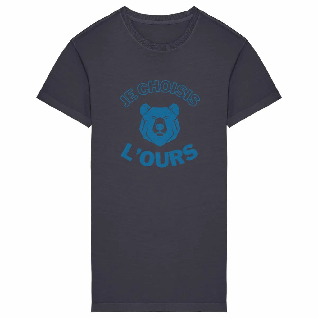 robe t-shirt feministe je choisis l ours gris anthracite