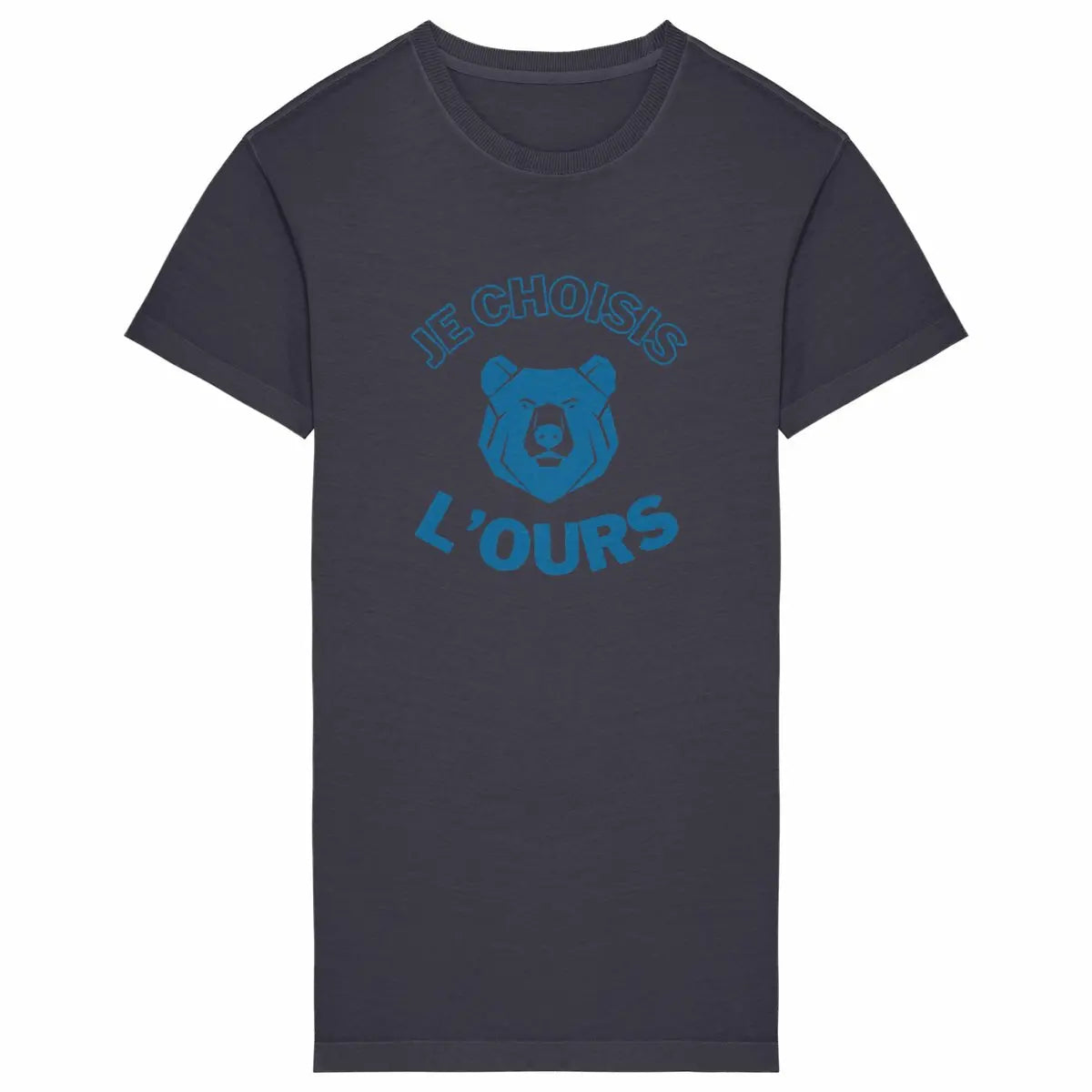 robe t-shirt feministe je choisis l ours gris anthracite