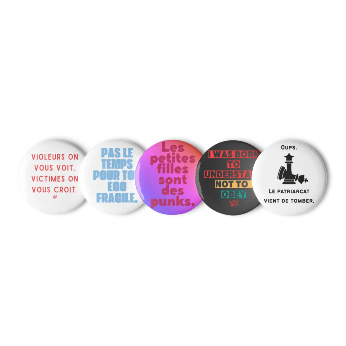 pins slogans féministes