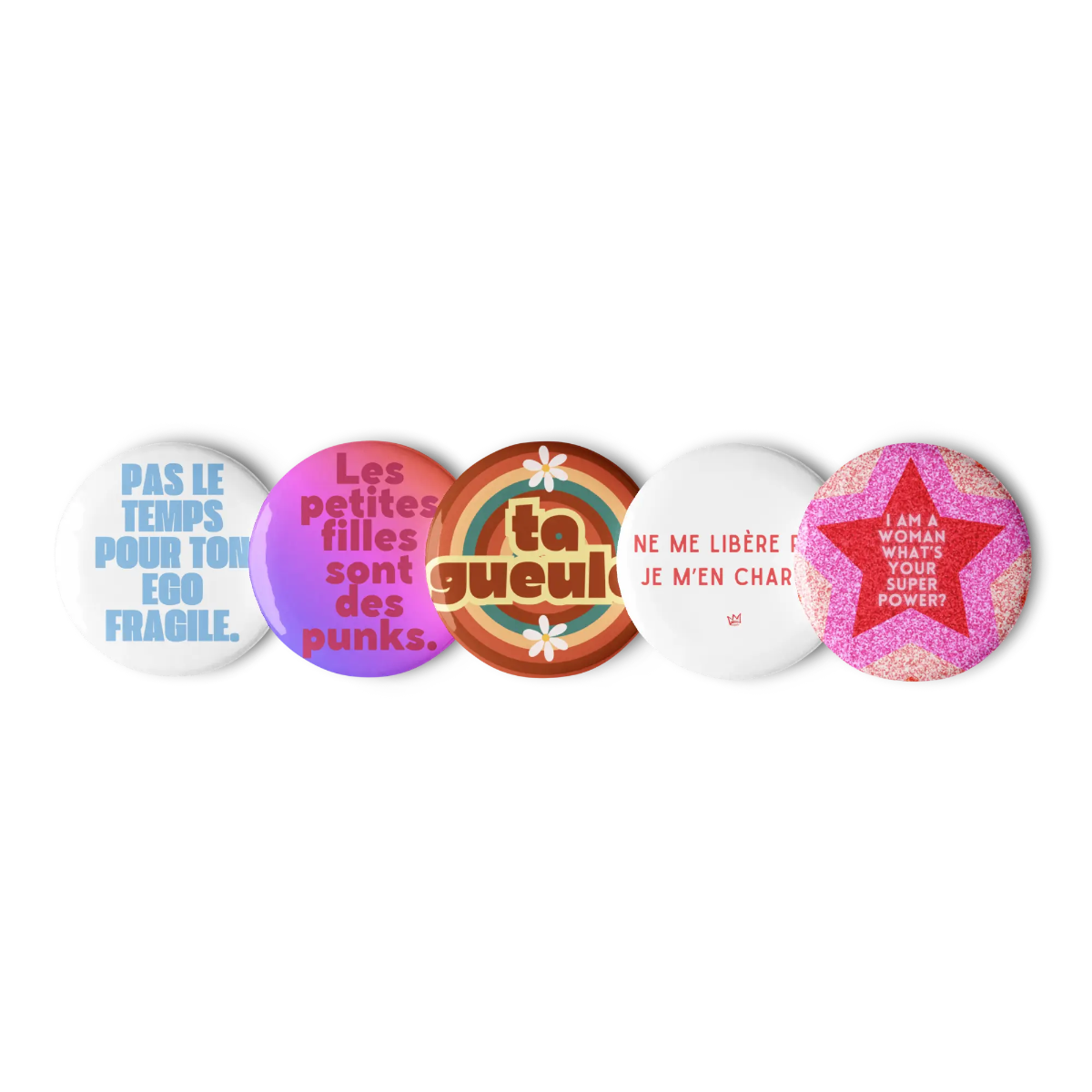 Set de pins féministes We are The Future
