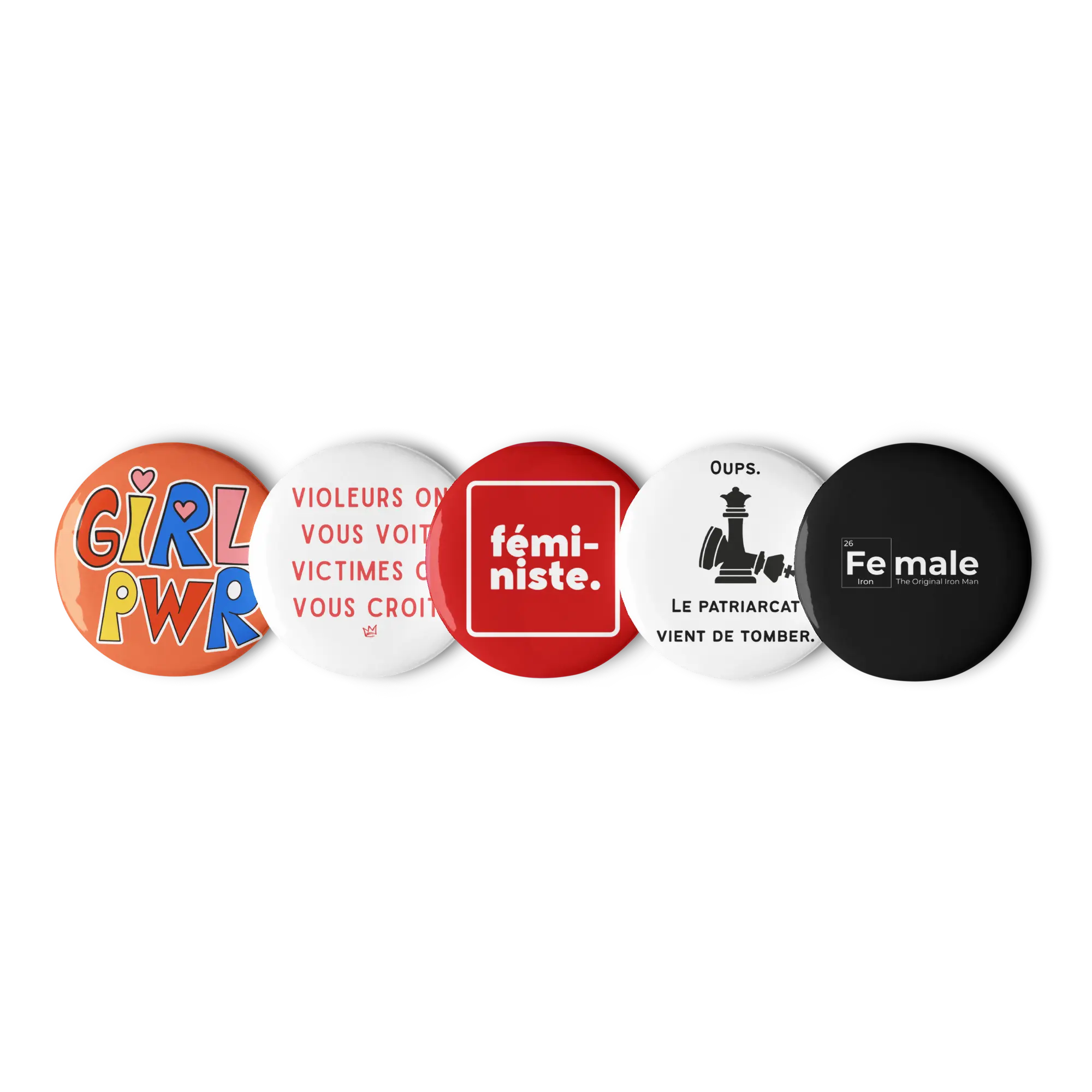 Set de pins féministes We are The Future