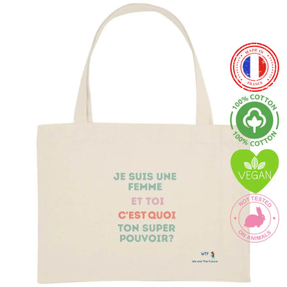 cabas féministe superwoman