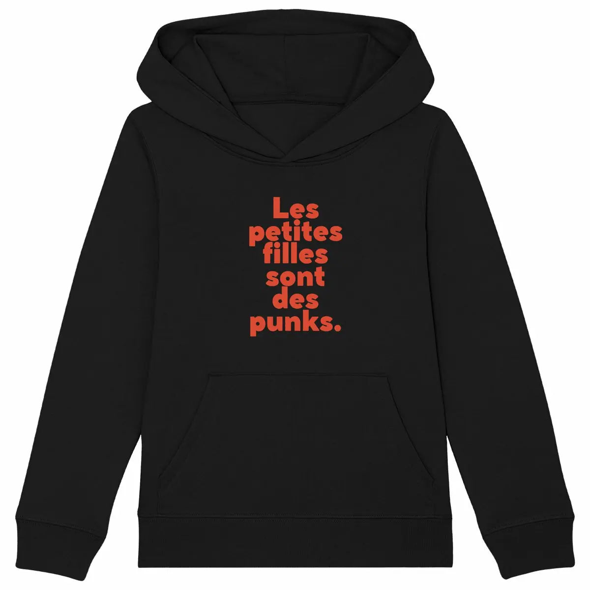 Sweat à capuche Enfant Les petites filles sont des punks - face_noir