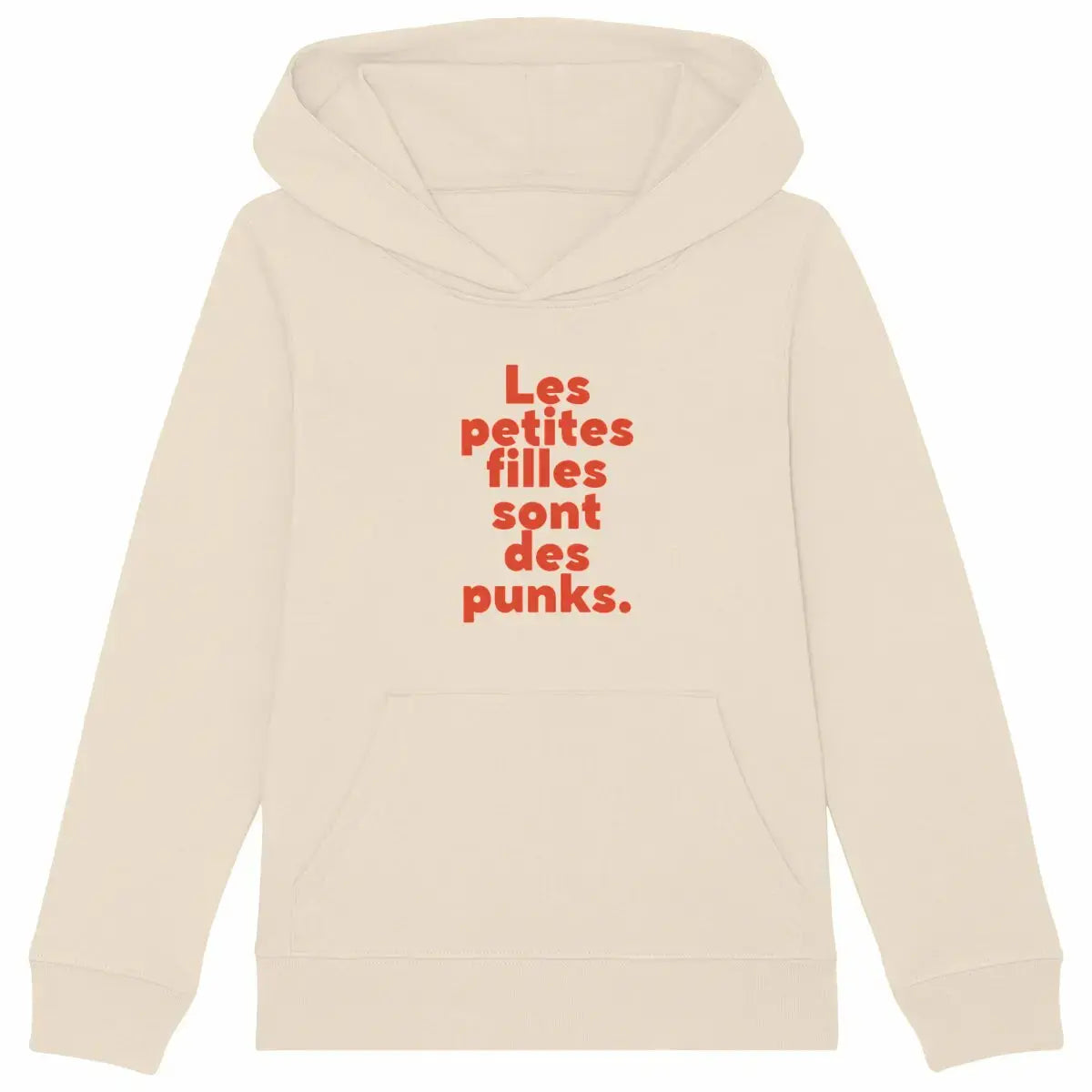 Sweat à capuche Enfant Les petites filles sont des punks - ivoire