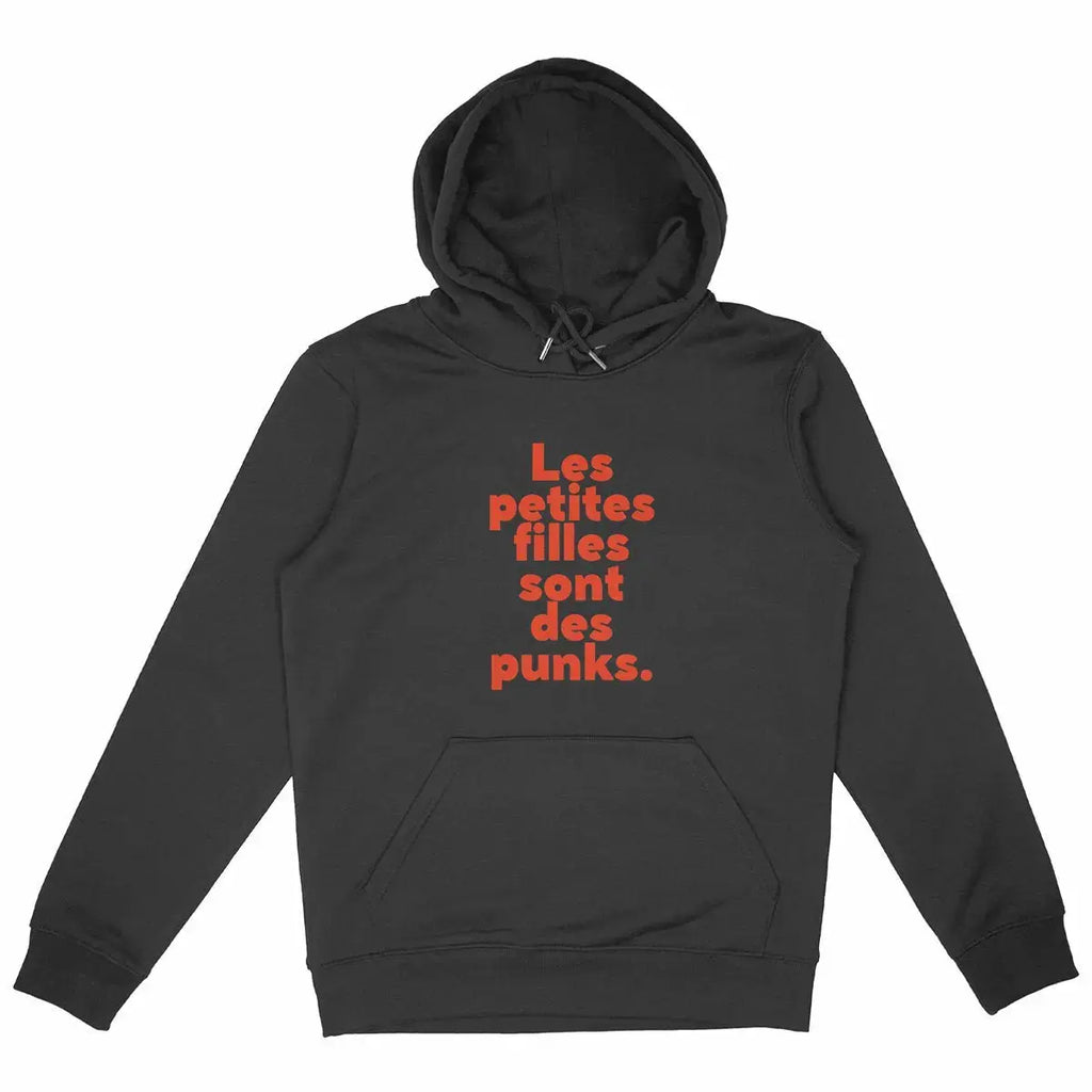 Hoodie Les petites filles sont des punks - noir