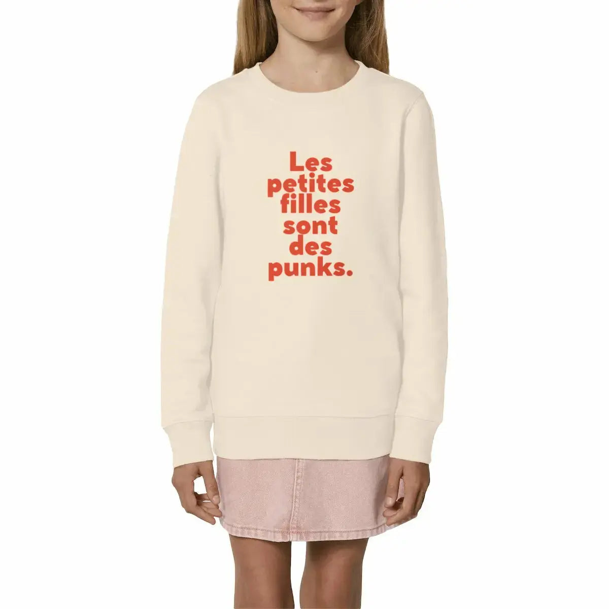sweat shirt enfant les petites filles sont des punks