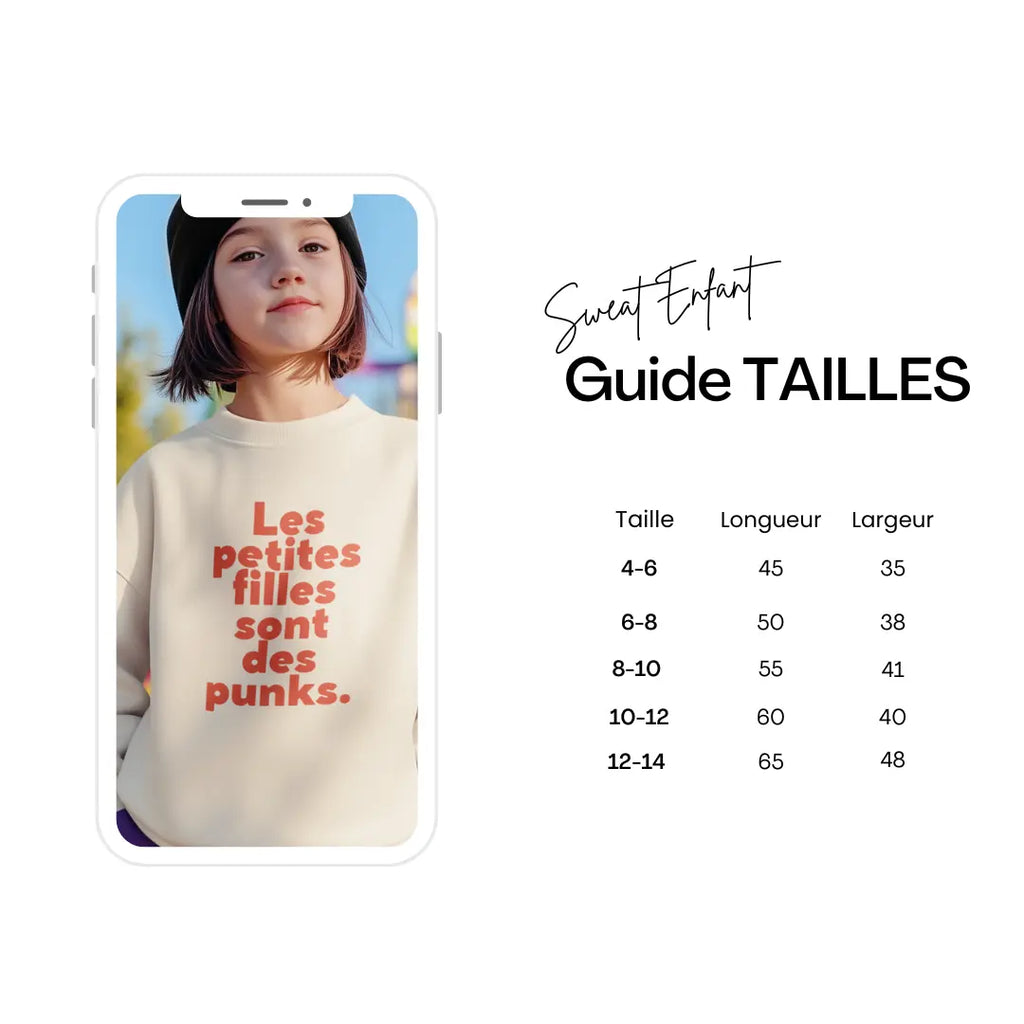 tableau des tailles enfant