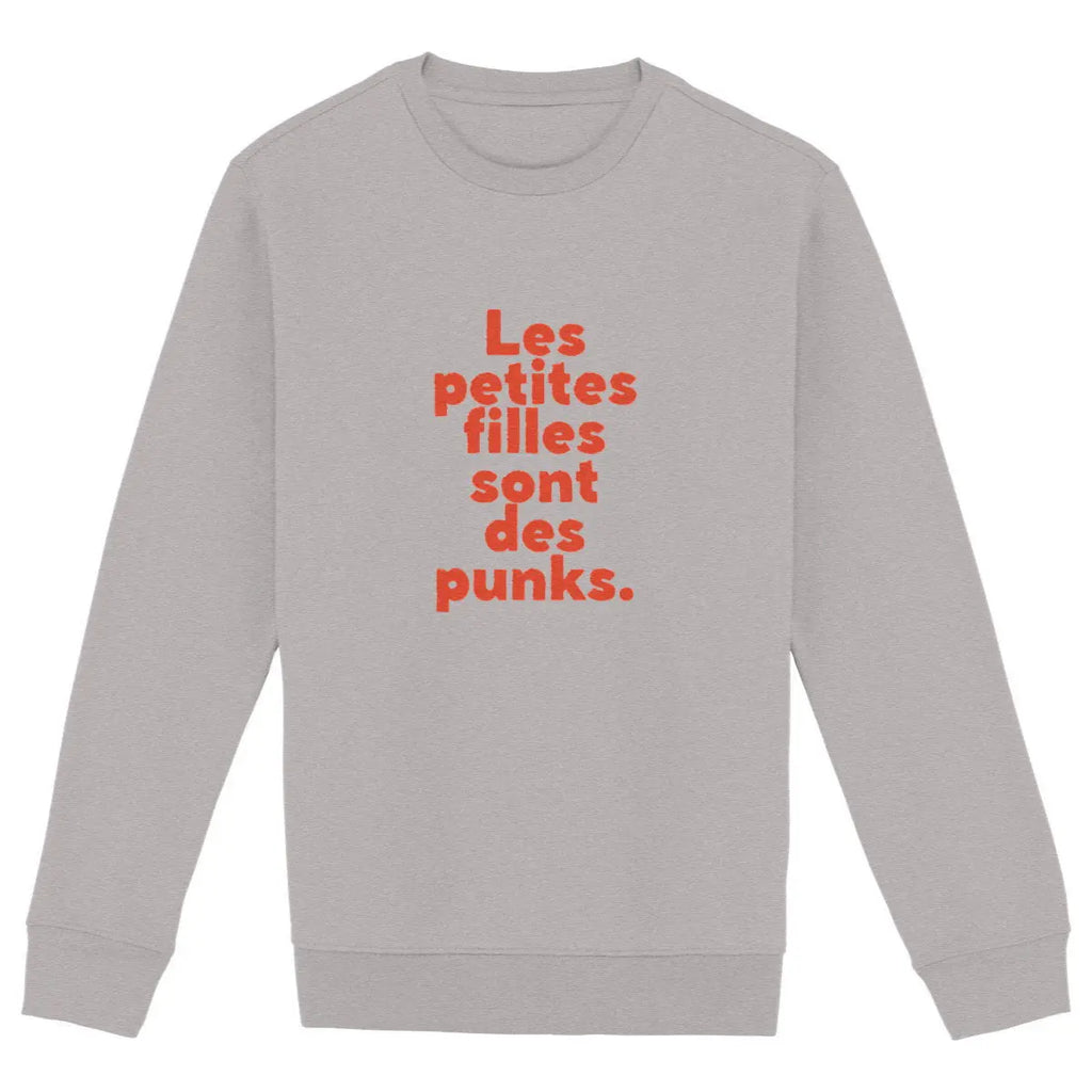 Sweat shirt Les petites filles sont des punks - gris