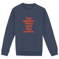 Sweat shirt Les petites filles sont des punks -marine