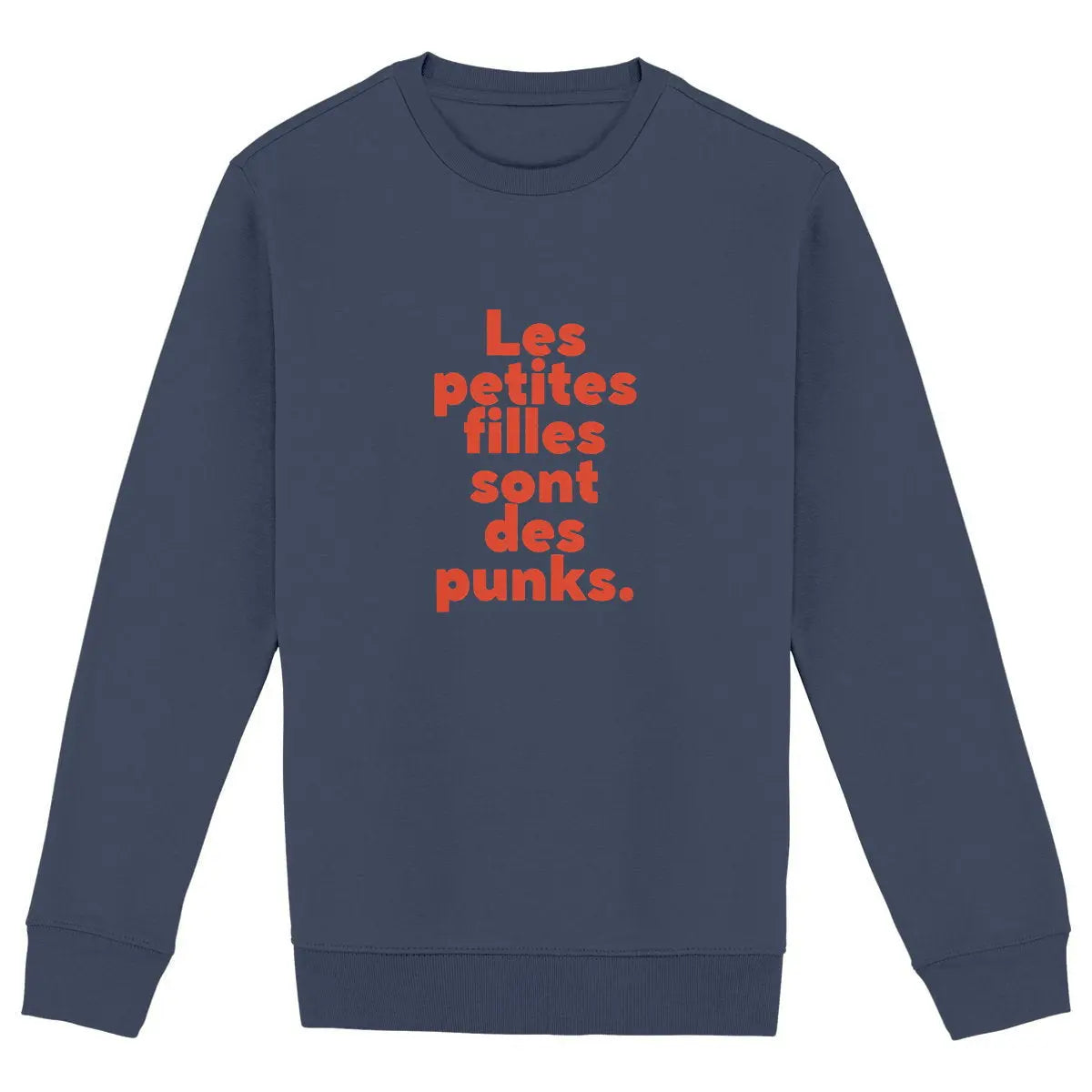 Sweat shirt Les petites filles sont des punks -marine