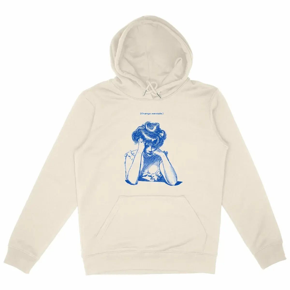 sweat shirt féministe charge mentale - ivoire