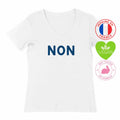 T-shirt Féministe Non col V bleu We are The Future