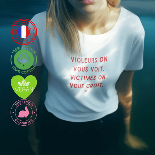 Briser le silence, c’est soutenir les victimes et exiger des comptes-T shirt en coton bio