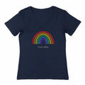 T-shirt lgbt love wins col v bleu