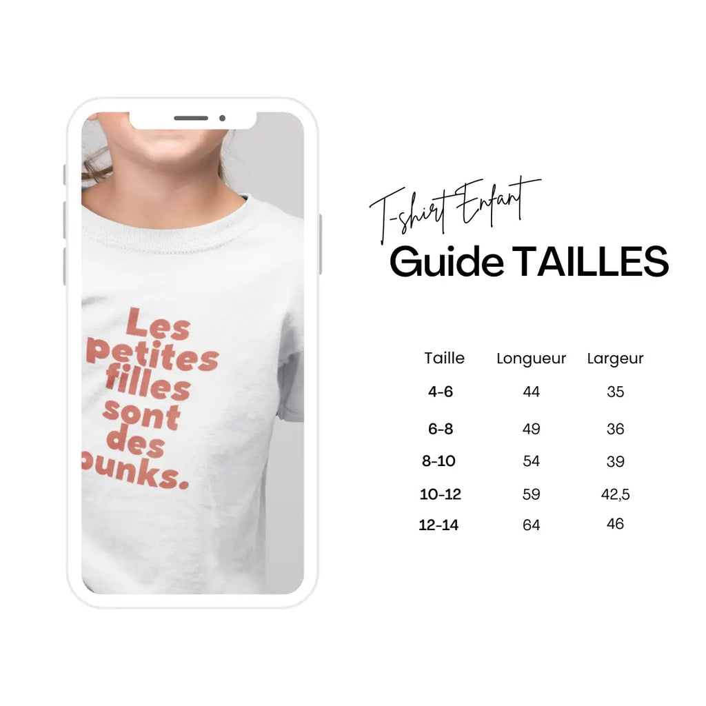 guide des tailles t-shirt enfant
