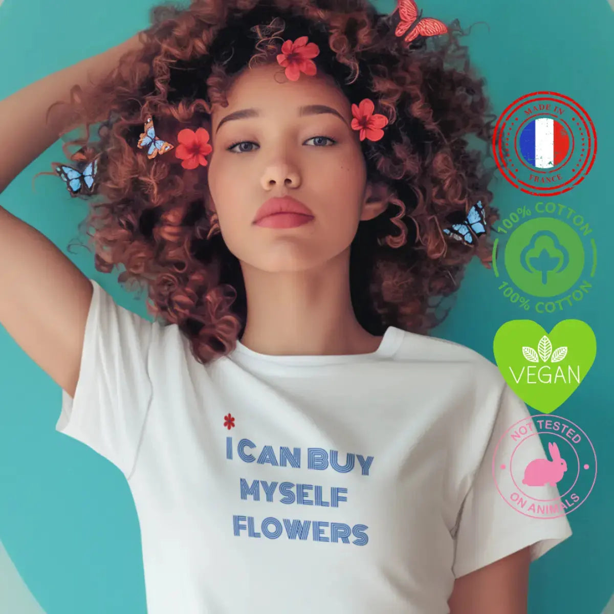 T-shirt féministe “I Can Buy Myself Flowers" We are The Future