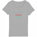 tee shirt je suis une femme - face_gris