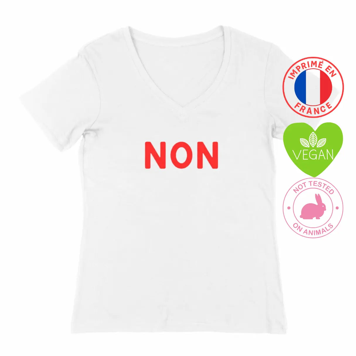T-shirt féministe Non col V We are The Future