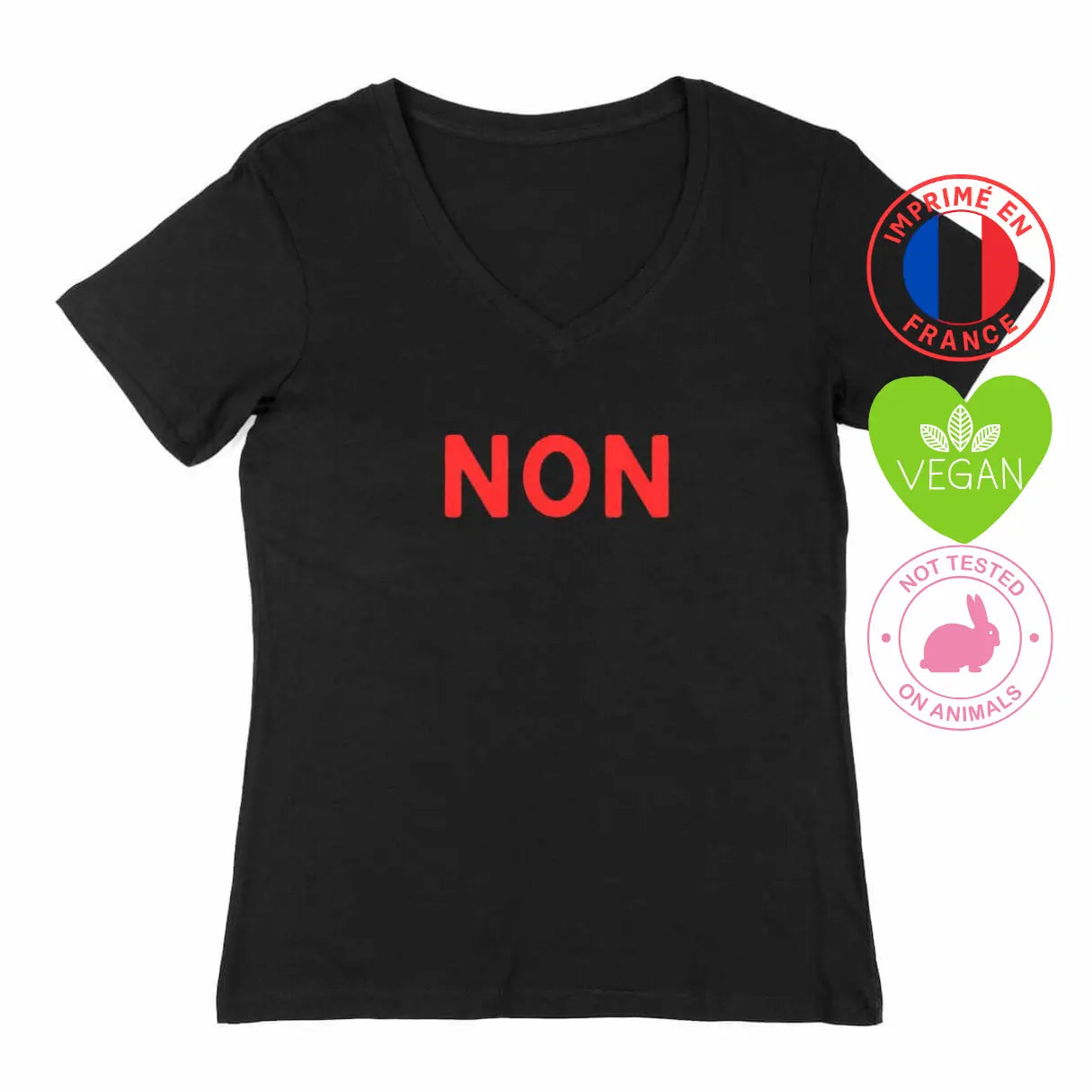 T-shirt féministe Non col V We are The Future