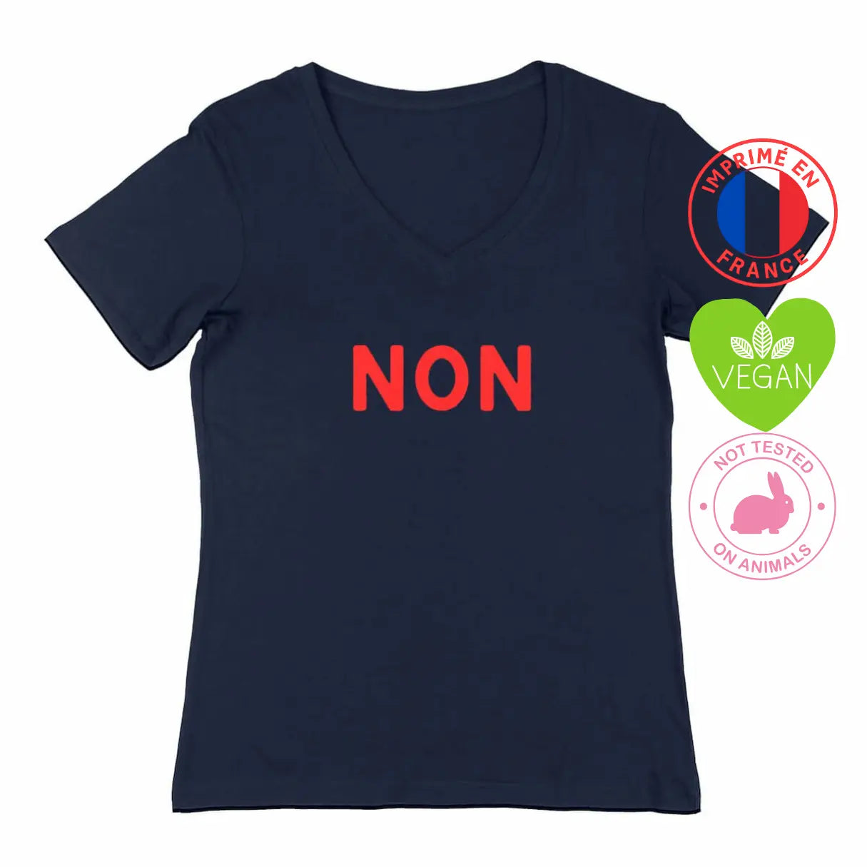 T-shirt féministe Non col V We are The Future