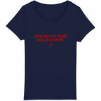 T shirt on ne nait pas femme mais - face_marine