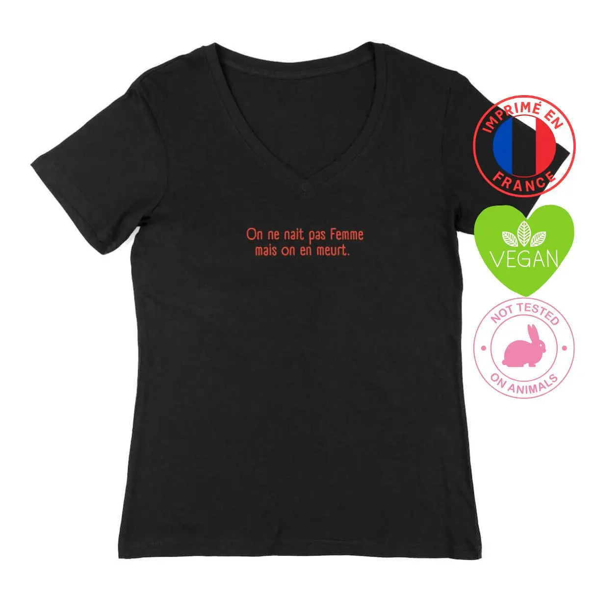 T-shirt féministe On ne naît pas femme We are The Future
